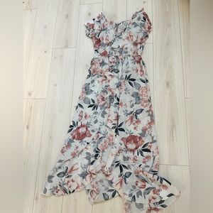 Women’s floral maxi dress size large